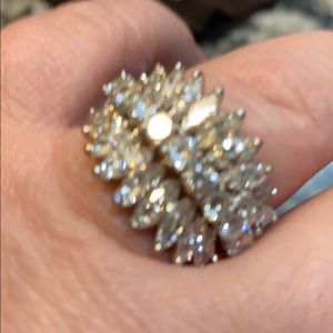 Gorgeous Diamond and platinum ring.  size 7.